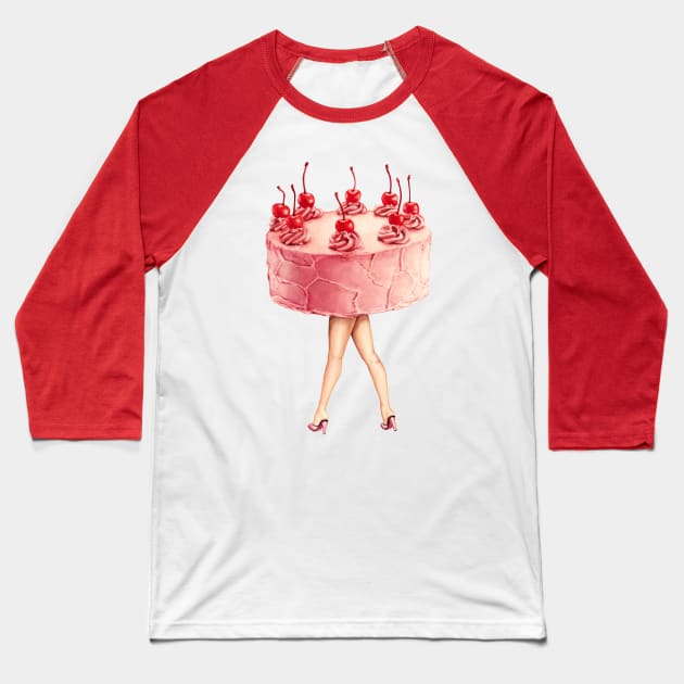 Cake Walk Baseball T-Shirt by KellyGilleran